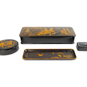 A Collection of Four Chinese Lacquer