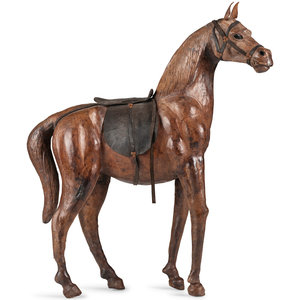 A Leather Horse Figure, In the