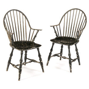 A Pair of Black-Painted Continuous