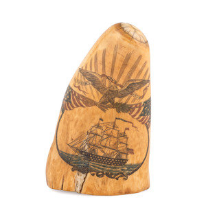 A Scrimshaw Tooth with Polychrome
