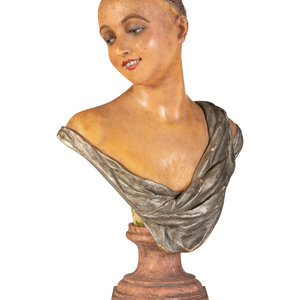 A Pierre Imans Wax Mannequin Bust
French,
