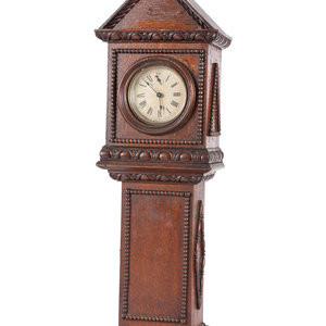A Miniature Carved Tall Case Clock Western 2a97c4