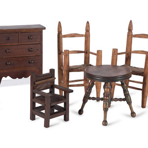 Five Pieces of Miniature Furniture
American,