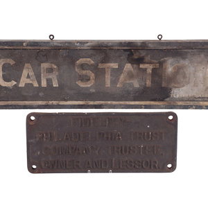 Two Trade Signs includes a wooden 2a9800