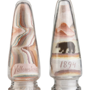 Two Yellowstone Sand Art Bottles Late 2a986f