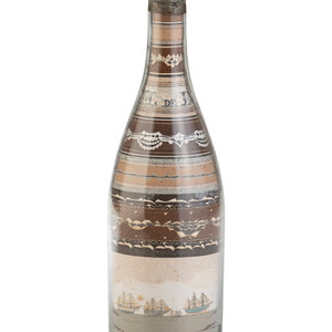 A French Sand Art Seascape Bottle Likely 2a9870