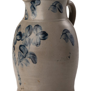 A Two-Gallon Cobalt Decorated Stoneware