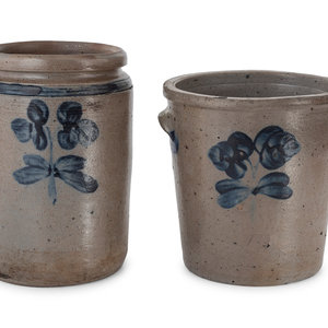 Two Cobalt Decorated Stoneware 2a9924