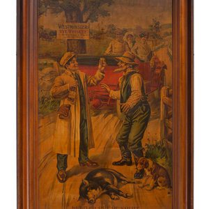 A Westminster Whiskey Tin Lithograph