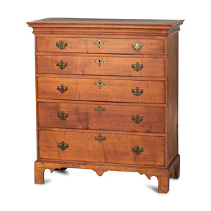 A Chippendale Cherrywood Tall Chest 2a99d9