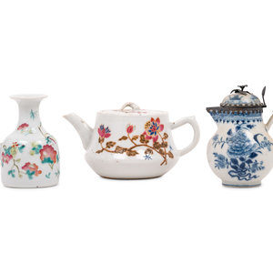 Three Chinese Porcelain Teawares
LATE