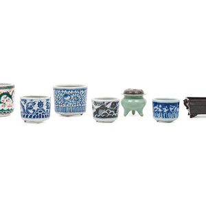 Five Chinese Porcelain Brushpots