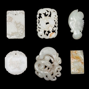 Five Chinese Carved Celadon Jade 2a9ae6
