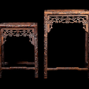 A Pair of Chinese Rosewood Stands EARLY 2a9b49