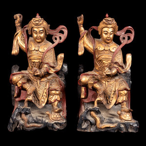 A Pair of Small Chinese Gilt and 2a9b55