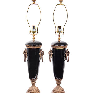 A Pair of French Gilt Bronze and