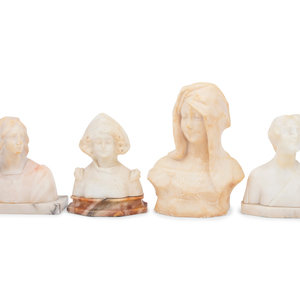 Four Italian Alabaster Busts Late 2a9dd3