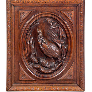 A Continental Carved Wood Plaque Late 2a9dea