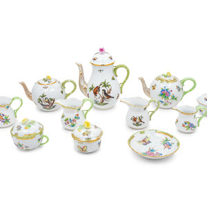 A Group of Herend Porcelain Tea