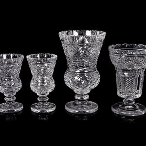 Four Waterford Cut Glass Vases Height 2a9e72