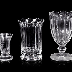 Three William Yeoward Glass Articles Height 2a9e8e
