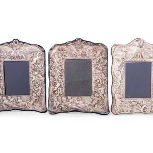 Three English Silver Picture Frames 20th 2a9f09
