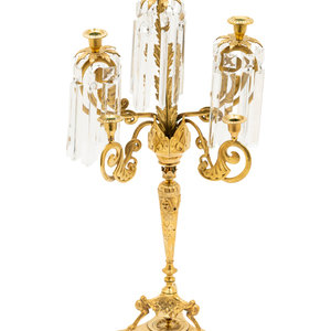 A Victorian Style Brass Five-Light