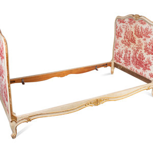 A Louis XV Style Painted and Parcel