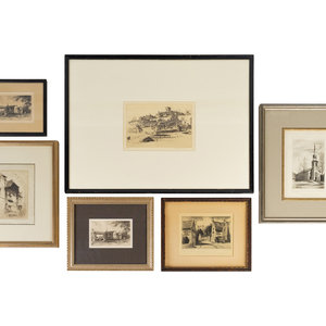 Six Framed Etchings by John Taylor