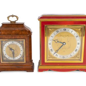 Two Elliott Clocks Retailed by Garrard