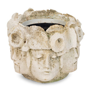 A Cast Concrete Jardinière with