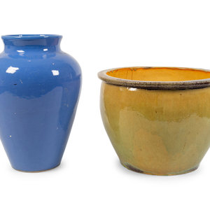Two Glazed Ceramic Jars
20th Century
one