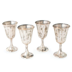 Four Gorham Silver Goblets 20th 2aa006