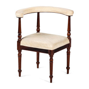 A Continental Turned Corner Chair
Height