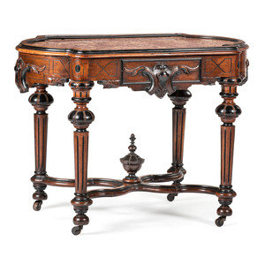 A Victorian Carved Walnut Marble Top 2aa0e9
