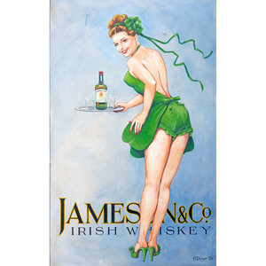 A Jameson & Co. Irish Whiskey Painted