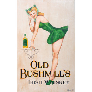 An Old Bushmill’s Irish Whiskey Painted