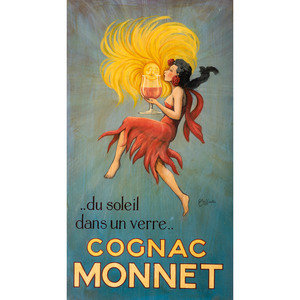 A Cognac Monnet Painted Advertising