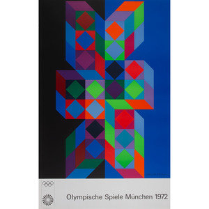 A Victor Vasarely Poster for Olympische