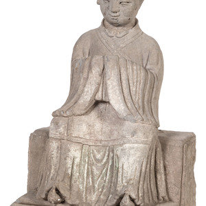 A Carved Stone Buddha Sitting on 2aa159