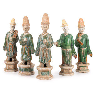 Five Chinese Terracotta Figures