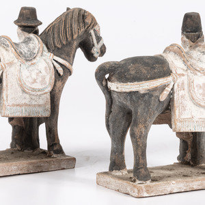 A Pair of Chinese Terracotta Horses