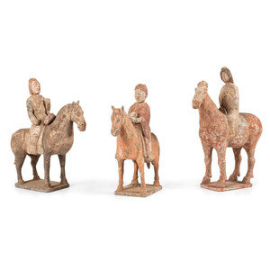 Three Chinese Equestrian Figures each 2aa178