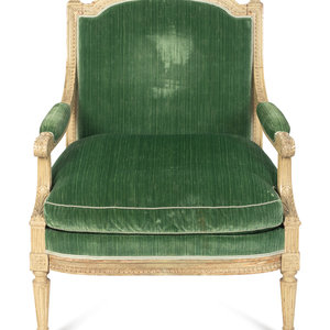 A Louis XVI Grey Painted Fauteuil 2acae8