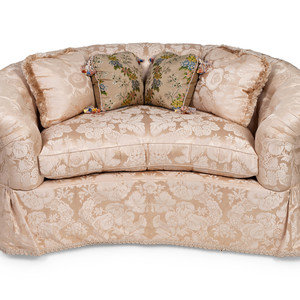 A Contemporary Damask Upholstered 2acaee