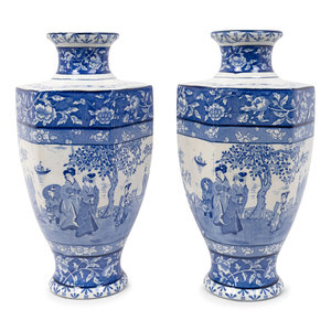 A Pair of English Blue and White