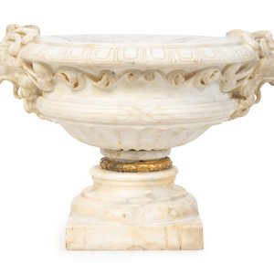 A Neoclassical Style Carved Marble