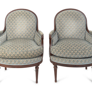 A Pair of Louis XVI Style Armchairs 20TH 2acb48