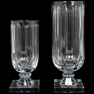 Two William Yeoward Glass Vases
Heights