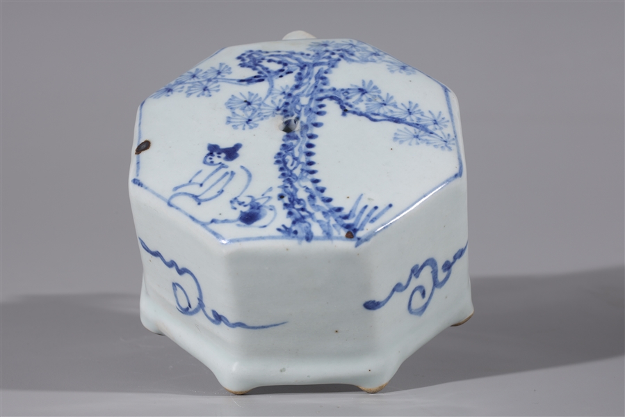 Large Korean blue and white porcelain